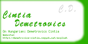 cintia demetrovics business card
